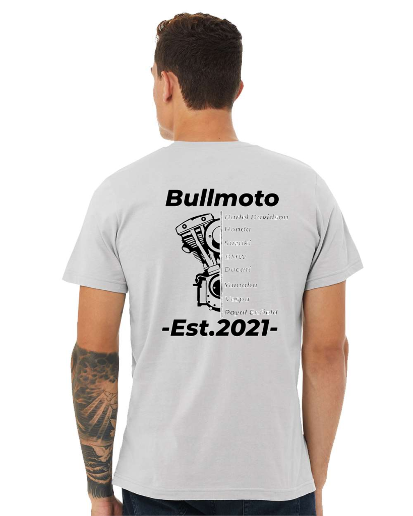 Grey Crew Neck Half Knucklehead Engine