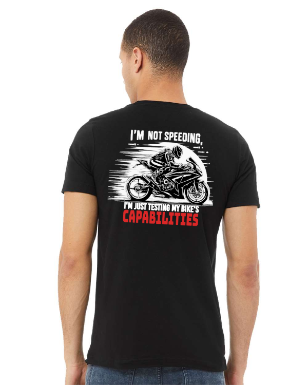 【COLOR iN ID】Motor sporty banding T-shirt Im-Not-Speeding-In-Just-